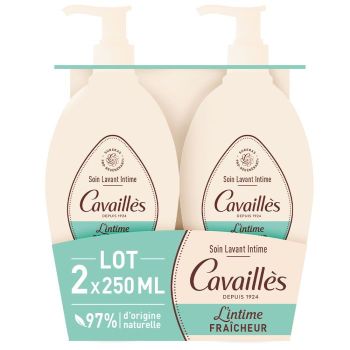 Soin toilette intime fra&icirc;cheur Rog&eacute; Cavaill&egrave;s - lot de 2 flacons de 250 ml