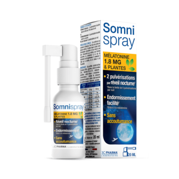Somnispray M&eacute;latonine 1.8 mg et plantes 3C Pharma - spray de 20 ml