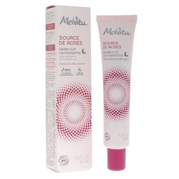 Source de Roses Gel&eacute;e de nuit revitalisante Melvita - tube de 40ml
