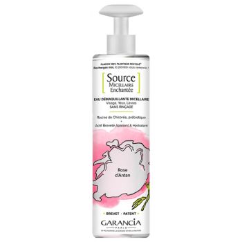 Source micellaire enchant&eacute;e Eau d&eacute;maquillante rose d'antan Garancia - flacon pompe de 400ml