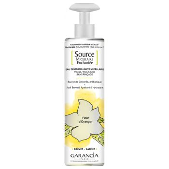 Source micellaire enchant&eacute;e Eau d&eacute;maquillante fleur d'oranger Garancia - flacon pompe de 400ml