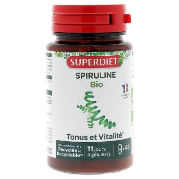 Spiruline bio Super Diet - boite de 45 g&eacute;lules