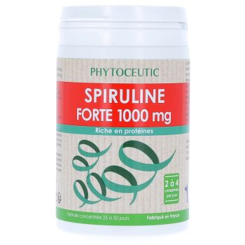 Spiruline forte 1000 mg Phytoceutic - bo&icirc;te de 100 comprim&eacute;s