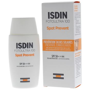 Spot Prevent pr&eacute;vention taches solaires SPF50+ Foto Ultra 100 Isdin - flacon de 50ml