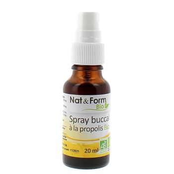 Spray buccal &agrave; la propolis BIO Nat & Form - spray de 20 ml