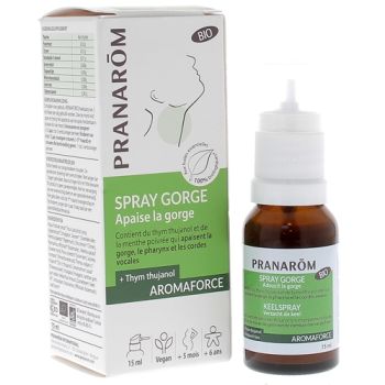 Spray gorge apaisant bio Pranar&ocirc;m - spray de 5 ml