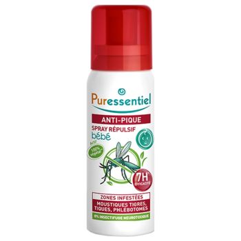 Spray r&eacute;pulsif anti-pique 7h b&eacute;b&eacute; Puressentiel - spray de 60 ml