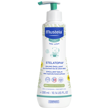 Stelatopia baume &eacute;mollient texture riche Mustela - flacon-pompe de 300 ml