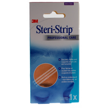 Steri-Strip Sutures cutan&eacute;es adh&eacute;sives 3M - bo&icirc;te de 5 bandelettes de 3mm x 7,5cm