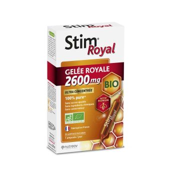 Stim Royal Gel&eacute;e royale 2600 mg bio Nutreov - bo&icirc;te de 20 ampoules
