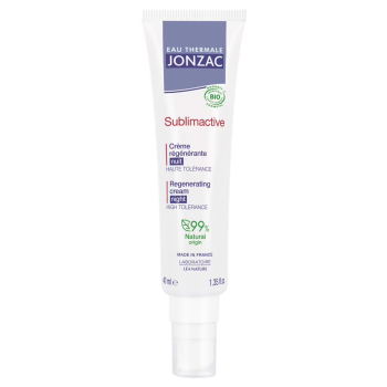 Sublimactive cr&egrave;me reg&eacute;n&eacute;rante nuit bio Jonzac - tube de 40 ml