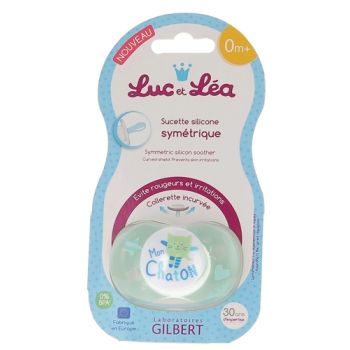 Sucette silicone sym&eacute;trique 0 mois et + Luc et L&eacute;a - une sucette