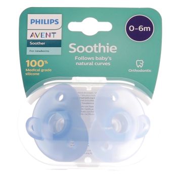 Sucettes Soothie 0-6 mois Avent - lot de 2 sucettes
