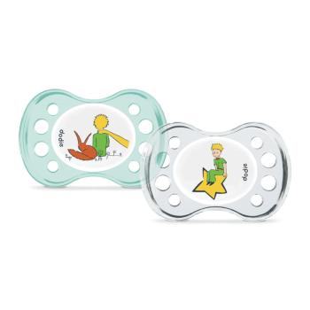 Sucettes anatomiques 0-6 mois &eacute;dition limit&eacute;e Le Petit Prince Dodie - lot de 2 sucettes