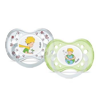 Sucettes anatomiques +18 mois &eacute;dition limit&eacute;e Le Petit Prince Dodie - lot de 2 sucettes