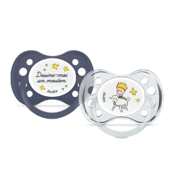 Sucettes anatomiques +6 mois &eacute;dition limit&eacute;e Le Petit Prince Dodie - lot de 2 sucettes