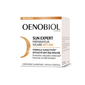 Sun Expert Pr&eacute;parateur solaire anti-&acirc;ge Oenobiol - pot de 30 capsules