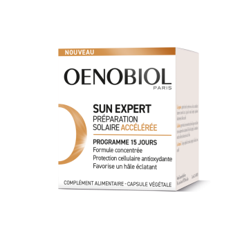 Sun expert Pr&eacute;paration solaire acc&eacute;l&eacute;r&eacute;e Oenobiol - pot de 15 capsules