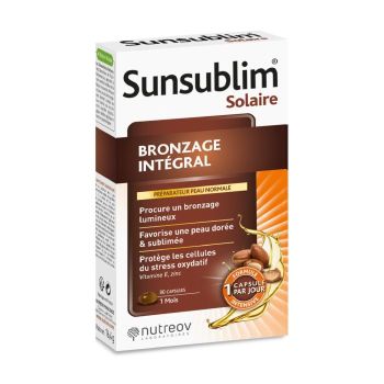 Sunsublim bronzage int&eacute;gral Nutreov - boite de 30 capsules