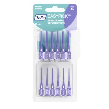 Easy Pick Cure-dents silicone violet XL TePe - 36 unit&eacute;s