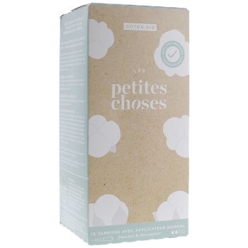 Tampon Hygi&eacute;nique Bio Normal avec applicateur Les Petites Choses - bo&icirc;te de 16 tampons