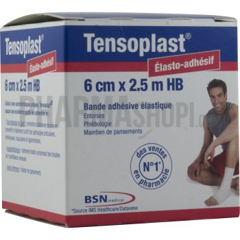 Tensoplast &eacute;lasto-adh&eacute;sif bande adh&eacute;sive &eacute;lastique BSN m&eacute;dical - bande de 6 cm x 2,5 m