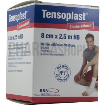 Tensoplast &eacute;lasto-adh&eacute;sif bande adh&eacute;sive &eacute;lastique BSN m&eacute;dical - bande de 8 cm x 2,5 m