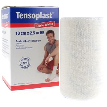 Tensoplast &eacute;lasto-adh&eacute;sif bande adh&eacute;sive &eacute;lastique BSN m&eacute;dical - bande de 10 cm x 2,5 m