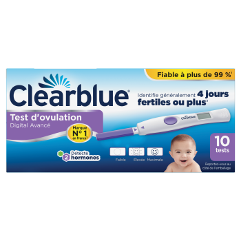 Test d'ovulation digital avanc&eacute; Clearblue - boite de 10 tests