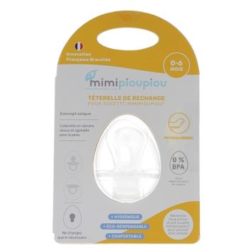 T&eacute;terelle physiologique adaptable 0-6 mois Mimipioupiou - une t&eacute;terelle