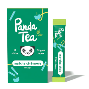 Th&eacute; Matcha c&eacute;r&eacute;monie bio Panda Tea - bo&icirc;te de 10 sticks