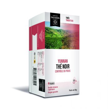 Th&eacute; noir original Yunnan r&eacute;duction des graisses Dayang - bo&icirc;te de 20 sachets