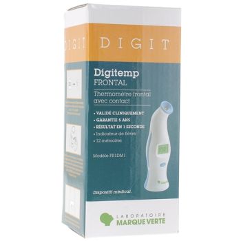 Thermom&egrave;tre frontal avec contact Digitemp Marque Verte - 1 thermom&egrave;tre
