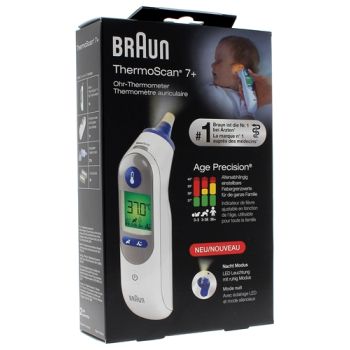 Thermoscan 7+ IRT 6525 thermom&egrave;tre auriculaire Braun - 1 thermom&egrave;tre