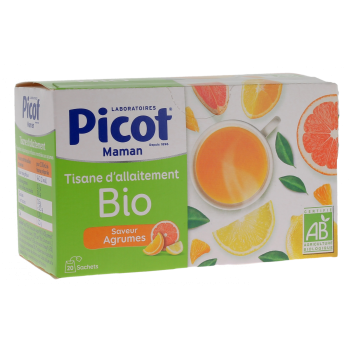 Tisane d'allaitement saveur agrumes bio Picot - bo&icirc;te de 20 sachets