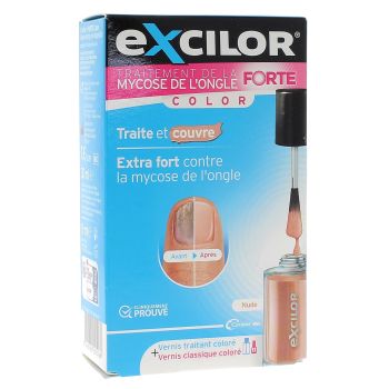Traitement de la mycose de l'ongle Forte Color nude Excilor - flacon de 30ml