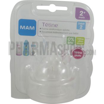 T&eacute;tine plate d&eacute;bit 2 moyen 2 mois + Mam - 2 t&eacute;tines