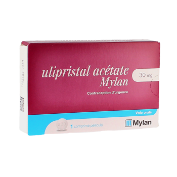 Ulipristal ac&eacute;tate 30 mg Mylan - bo&icirc;te de 1 comprim&eacute; pellicul&eacute;
