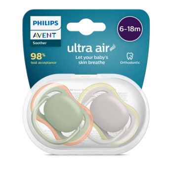 Ultra Air Sucette 6-18 mois Philips Avent - lot de 2 sucettes