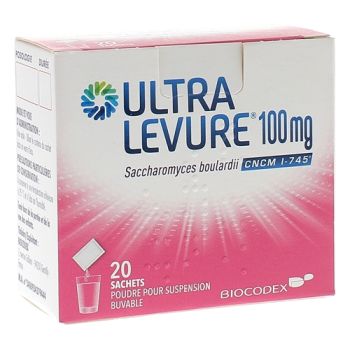 Ultra-levure 100 mg poudre pour suspension buvable - boite de 20 sachets