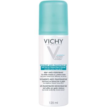 D&eacute;odorant anti-transpirant 48h anti-traces blanches & jaunes Vichy - spray de 125 ml