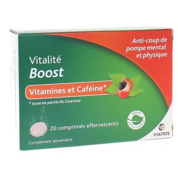 Vitalit&eacute; boost Viatris - bo&icirc;te de 20 comprim&eacute;s effervescents
