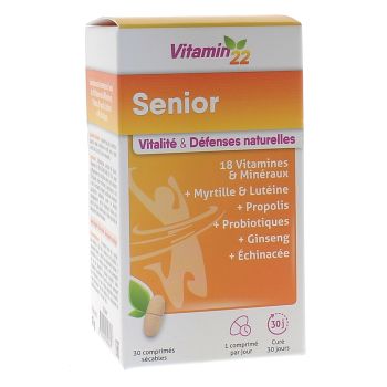 Vitamin 22 Senior Ineldea - boite de 30 comprim&eacute;s s&eacute;cables