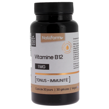 Vitamine B12 1mg Nat&Form - pot de 30 g&eacute;lules