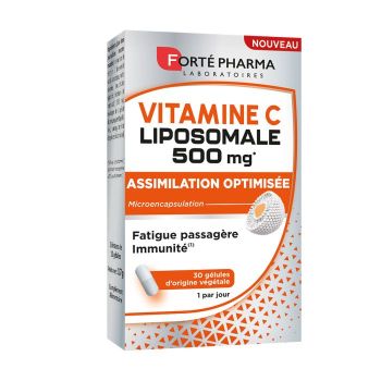 Vitamine C Liposomale 500mg Fort&eacute; Pharma - bo&icirc;te de 30 g&eacute;lules v&eacute;g&eacute;tales