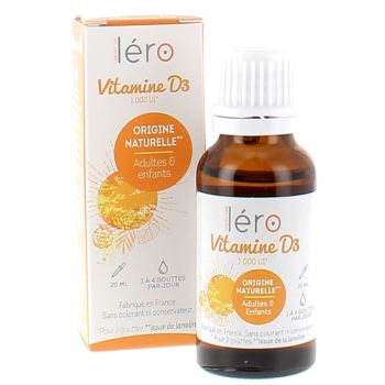 Vitamine D3 L&eacute;ro - flacon de 20 ml