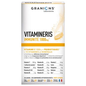 Vitamineris Immunit&eacute; 1000 mg Granions - bo&icirc;te de 30 comprim&eacute;s effervescents