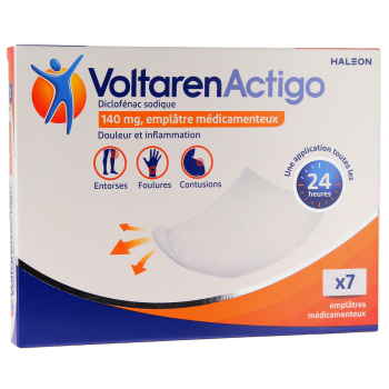 VoltarenActigo 140mg - 7 empl&acirc;tres m&eacute;dicamenteux