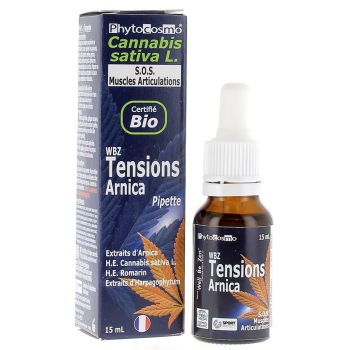 WBZ tensions Arnica S&eacute;rum bio Phytocosmo - flacon compte-gouttes de 15ml