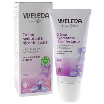 Cr&egrave;me hydratante r&eacute;confortante &agrave; l'Iris bio Weleda - tube de 30ml